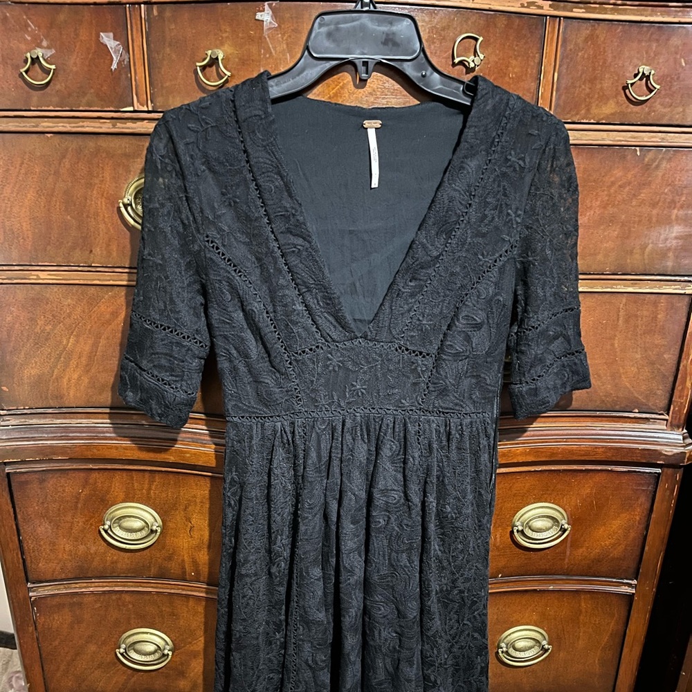 Black knee length dress
